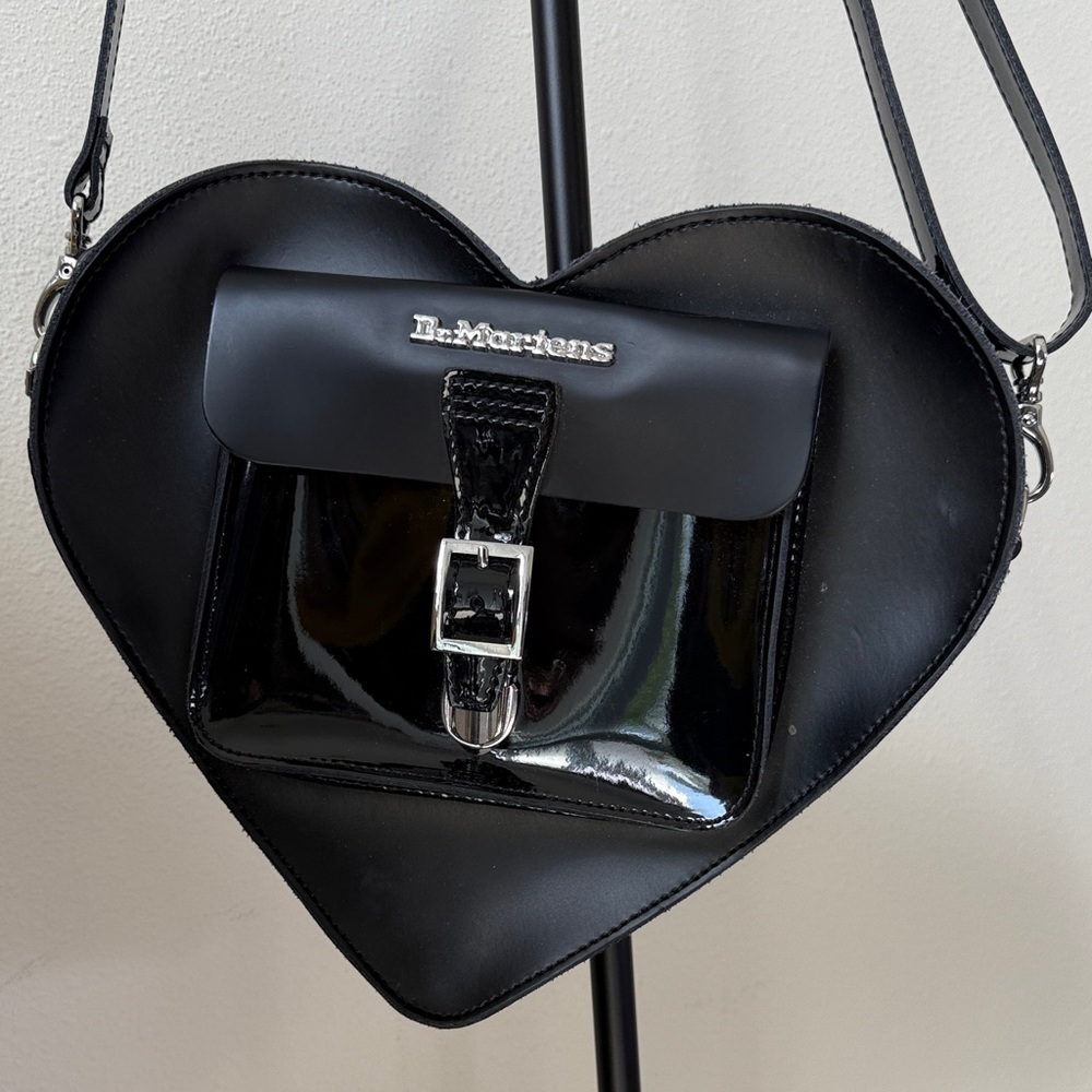 Dr. Martens Black Heart Crossbody Bag